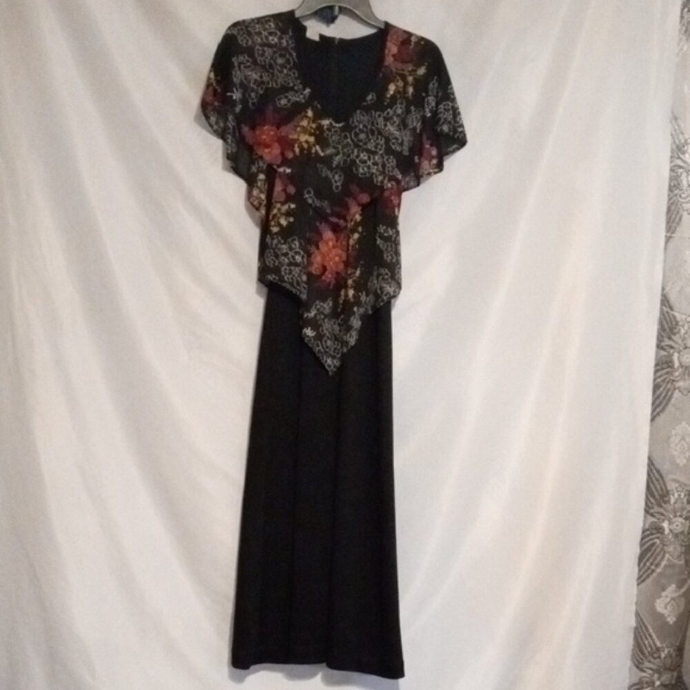 Floral Black Dress